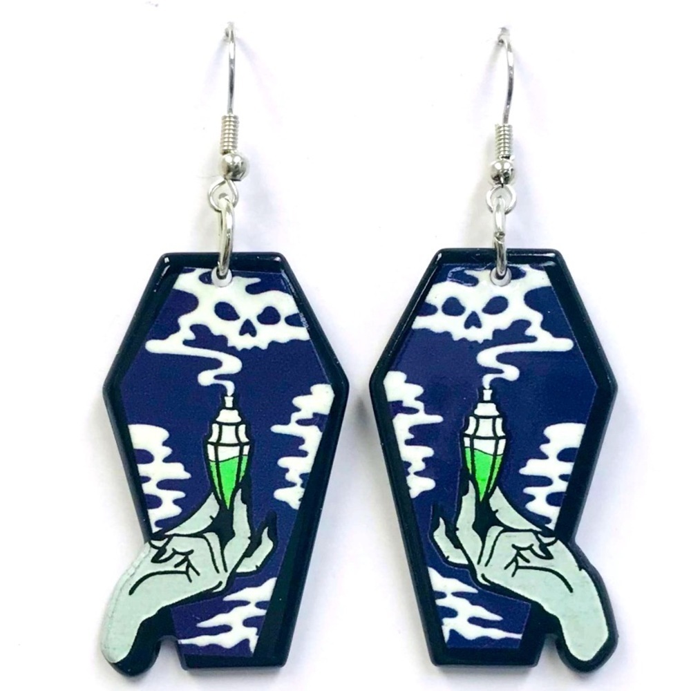 Poison Coffin Earrings
